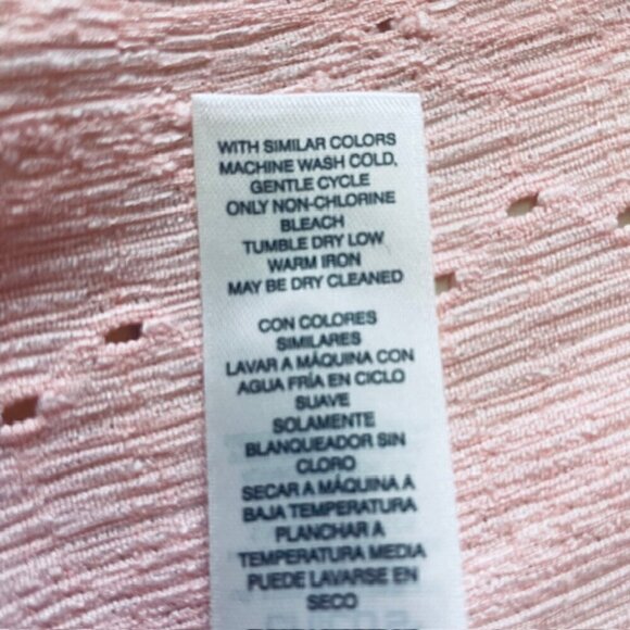 CHICO'S Eyelet Roll-Tab Sleeve Blouse - Size Large - Picture 6 of 7